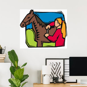 Poster Cavalo e Fazenda