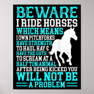 Poster Cavalo Engraçado Camisa Cavalo Sobrevoando Cavalo 
