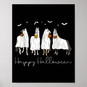 Poster Cavalo Fantasma Feliz Halloween 2025