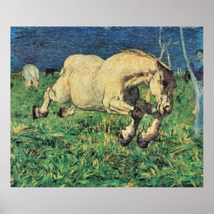 Pôster Cavalo Galopando por Giovanni Segantini, Arte Anti