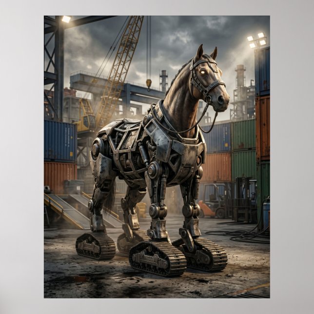 Poster Cavalo Malhado Reforçado (Frente)
