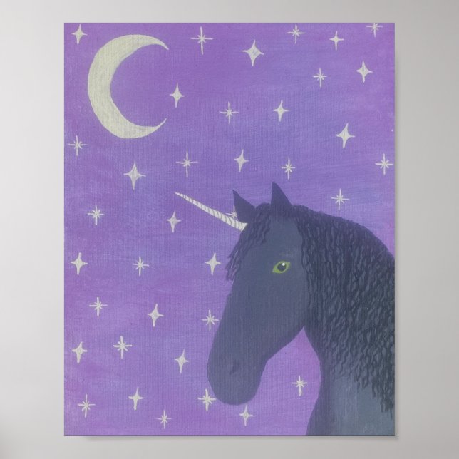 Poster Cavalo-marinho Preto (Frente)