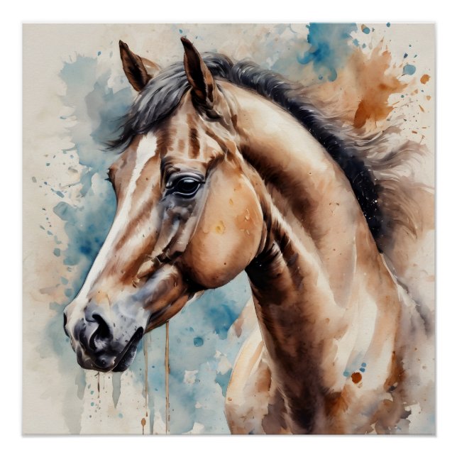 Pôster Cavalo Marrom n.o 6 (Frente)