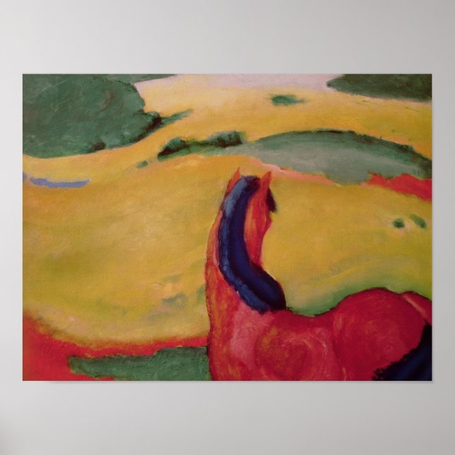Pôster Cavalo na paisagem, 1910 (Frente)