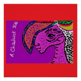 Pôster Cavalo Pérola Manchado