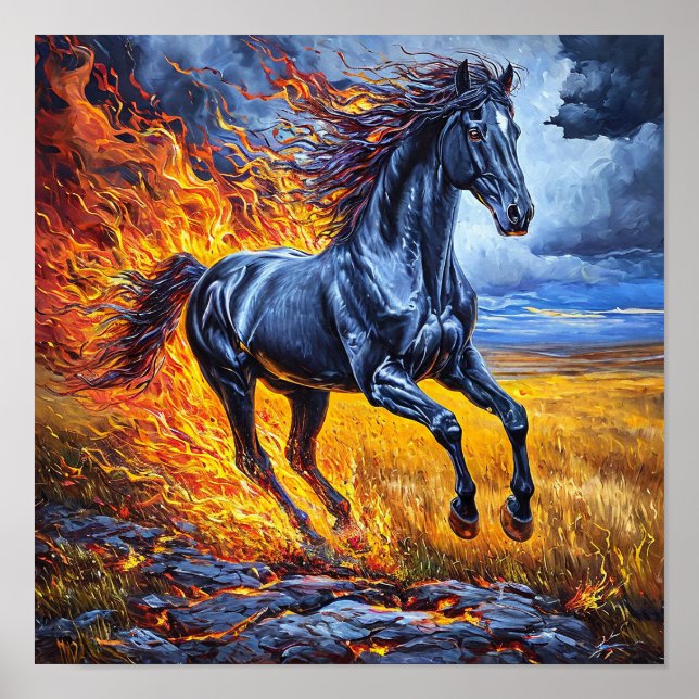 Poster Cavalo Preto (Frente)