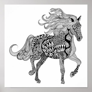 Pôster Cavalo preto inspirado 2