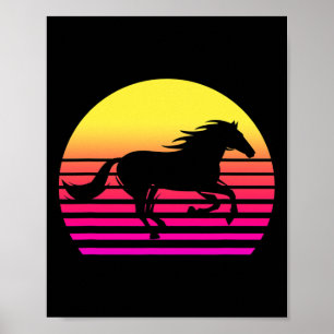 Poster Cavalo Retro 80s Cavalo Presente Cavalo Cavalo Anc