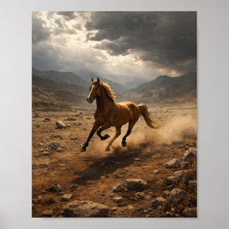Poster Cavalo Selvagem em Movimento