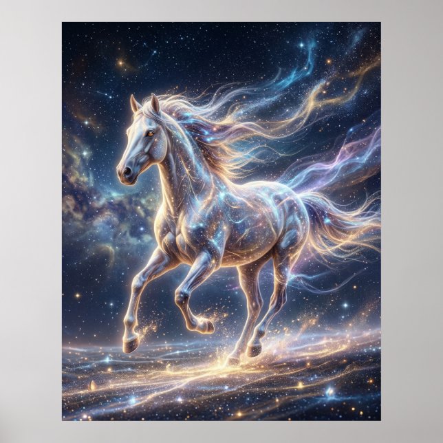 Poster Cavalo Stardust Movimento Cósmico (Frente)