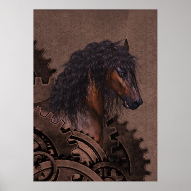 Poster Cavalo Steampunk (Frente)