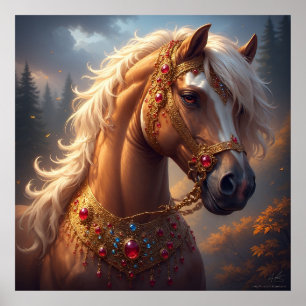 Poster Cavalo Vermelho Majestoso