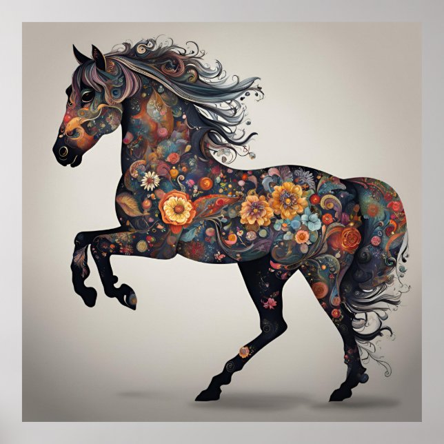 Poster Cavalo Whimsical (Frente)