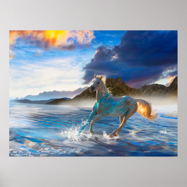 Poster Cavalos Árabes da Ilha Stellar #2 (Frente)