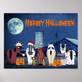 Poster Cavalos Bonitos no Cavalo de Halloween de Horsey