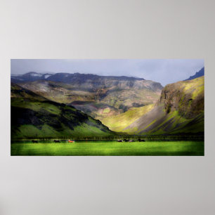 Pôster Cavalos corridos Islândia