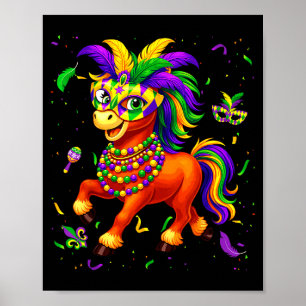 Poster Cavalos de Carnaval Fofos Amantes da Terça-feira G