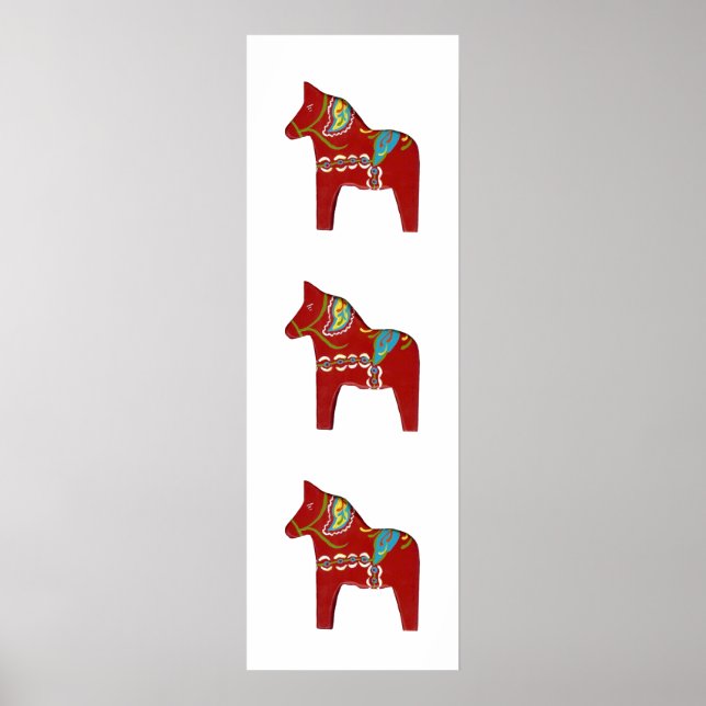Poster Cavalos de dala de muro estreito (Frente)
