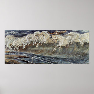 Poster Cavalos de Netuno por Walter Crane