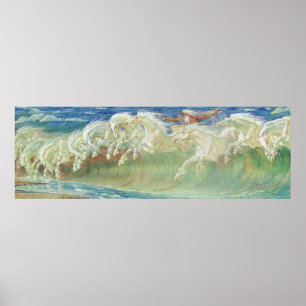 Poster Cavalos de Netuno por Walter Crane