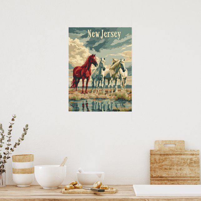 Poster Cavalos de Nova Jersey (Cozinha)