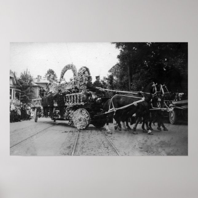 Pôster Cavalos de Parada de Portland, OR Rosa Festival (Frente)