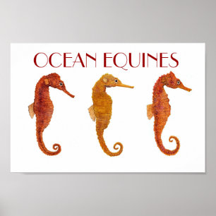 Poster Cavalos do oceano