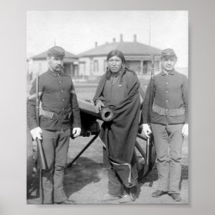 Pôster Cavalos indianos da abundância de Oglala