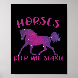 Poster Cavalos Mantenham-Me Engraçado