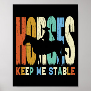 Poster Cavalos Mantenham-Me Estável Cavalo Cavalo-Reverso