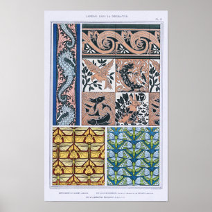 Poster Cavalos-marinhos, Lagartos, Libélulas, Borboletas