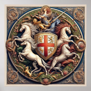 Poster "Cavalos místicos lindos" Inglaterra 36
