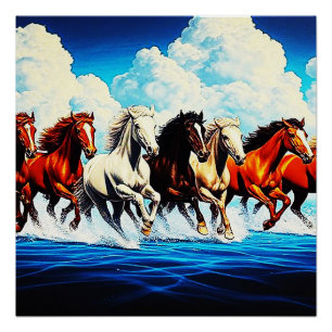 PÔSTER CAVALOS NO CÉU