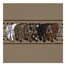 Cavalos por figdewdrop Cartaz