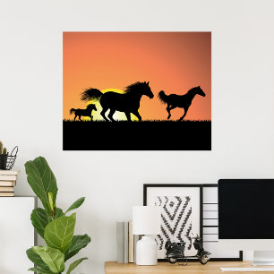 Poster Cavalos Selvagens