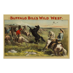 Pôster Cavalos Selvagens Oeste de Buffalo Bill
