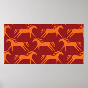 Poster Cavalos sem costura