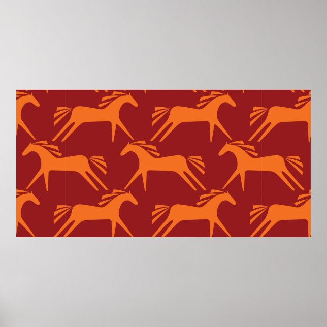 Poster Cavalos sem costura (Frente)