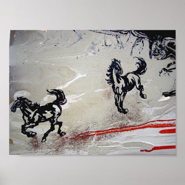 Pôster "Cavalos Voadores" (Frente)