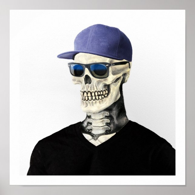 Pôster Caveira com o Swagger (Frente)