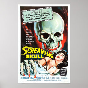 Poster Caveira de Grita - Filme de terror clássico