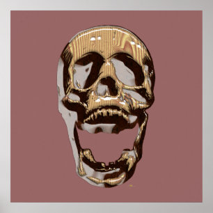 Pôster Caveira de Madeira