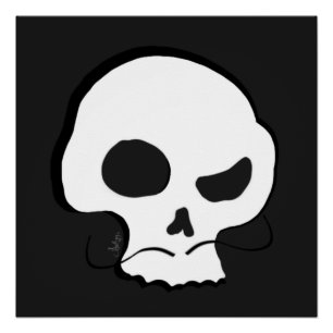 Pôster Caveira e bigode