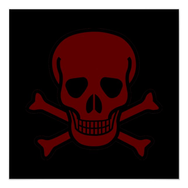 Pôster Caveira e Ossos (Frente)