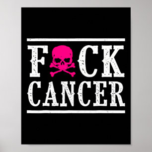 Poster Caveira E Ossos Cruzados Esqueleto Cancer