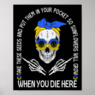 Poster Caveira, pegue essas sementes e coloque-as no seu 