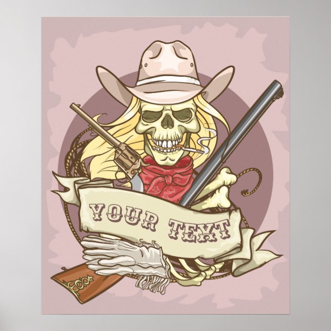 Poster Caveira Personalizável (Frente)