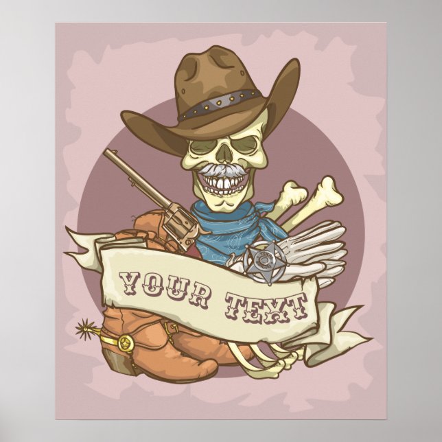 Poster Caveira Personalizável (Frente)