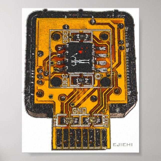 Pôster Caveira Techno (Cheio) (Frente)