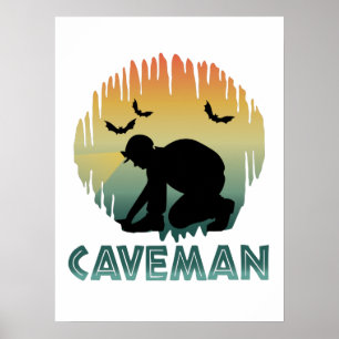 Poster Caveman - Espeleologia Caver